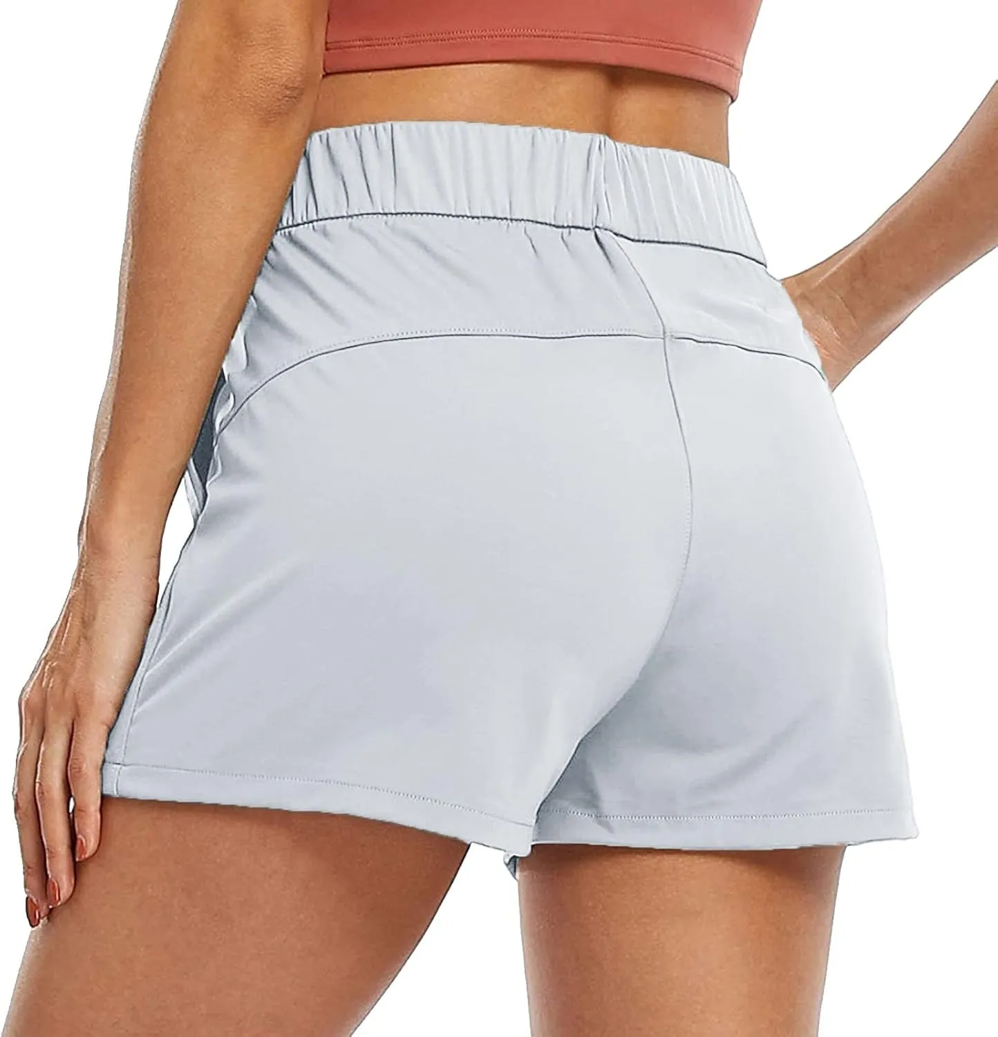 Women Summer Sporst Shorts Casual Drawstring Elastic Waisted Running Workout Shorts Lightweight Comfortable Shorts