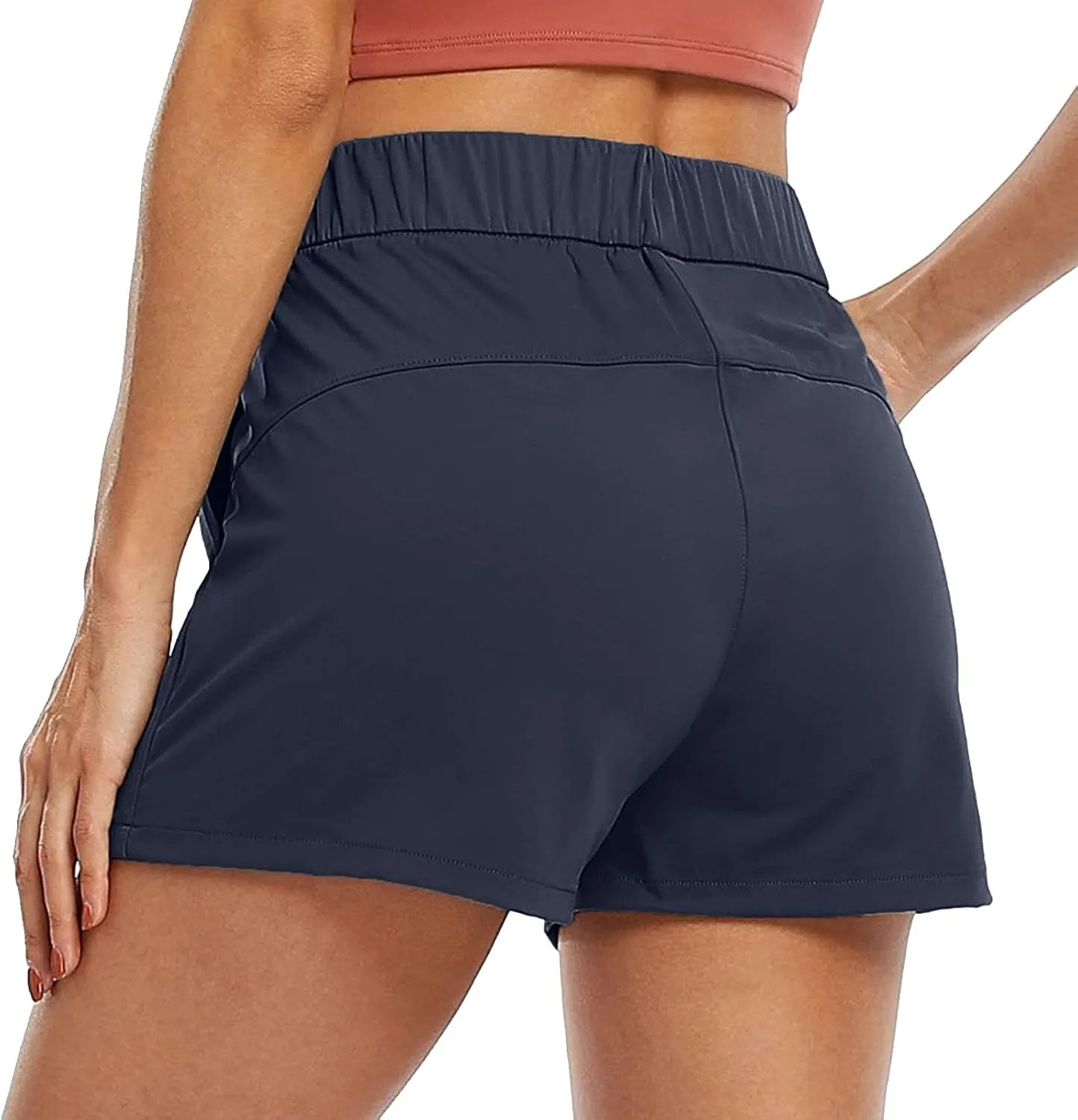 Women Summer Sporst Shorts Casual Drawstring Elastic Waisted Running Workout Shorts Lightweight Comfortable Shorts