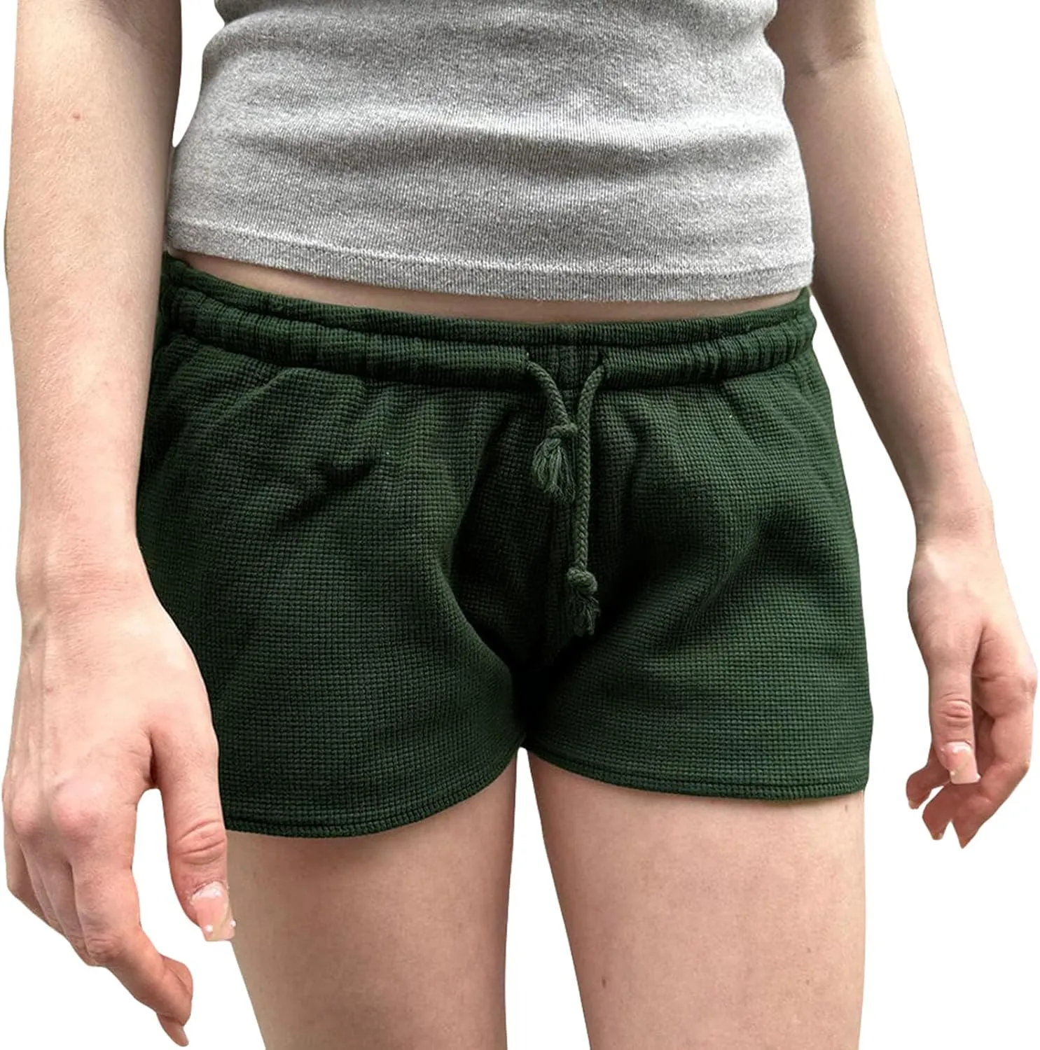Women Sweat Shorts Summer Casual Drawstring Low Waisted Athletic Shorts Comfy Lounge Workout Yoga Running Shorts