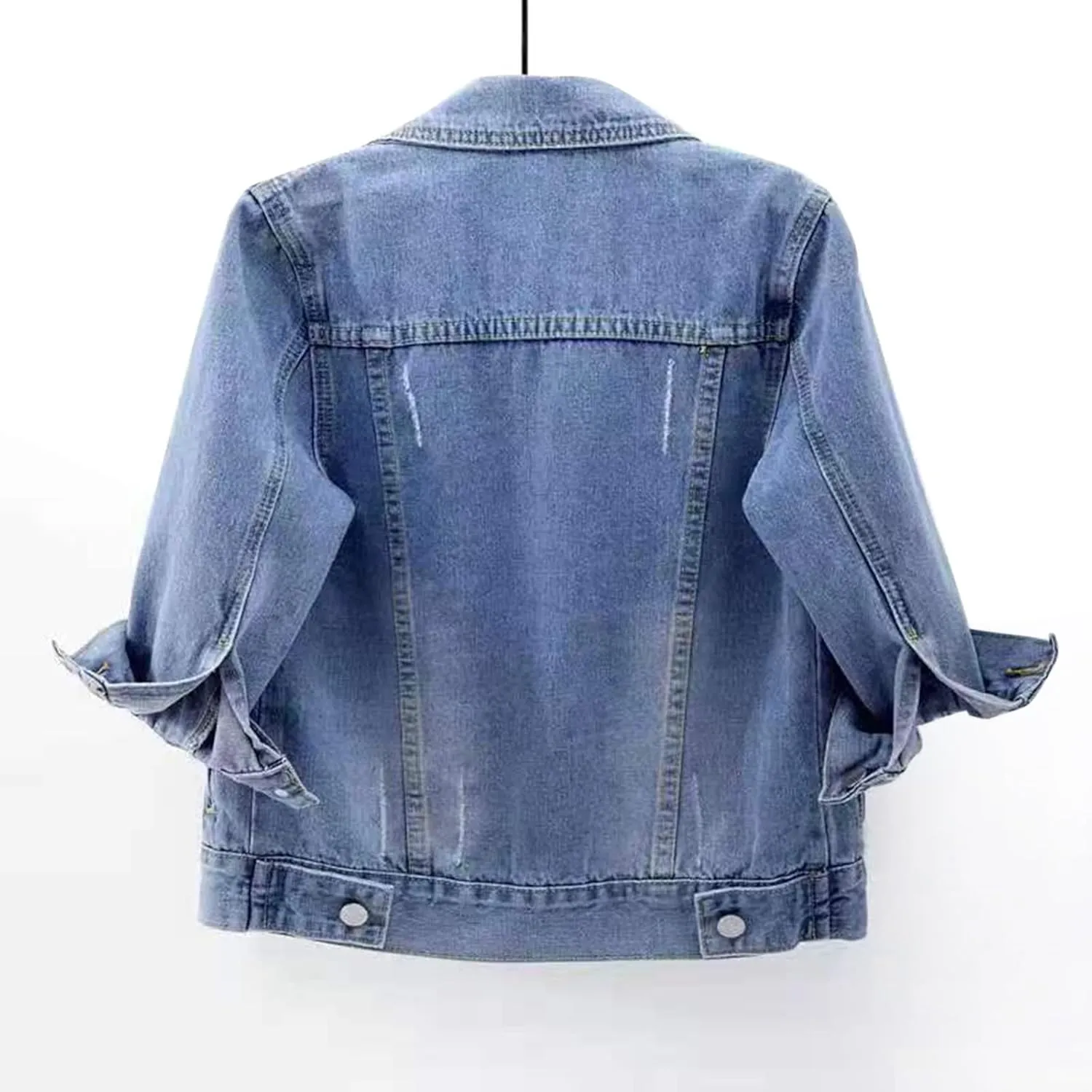 Women's Casual Denim Jacket Basic Button Down Denim Jean Jacket Boyfriend Denim Coat Cropped Denim Trucker Top