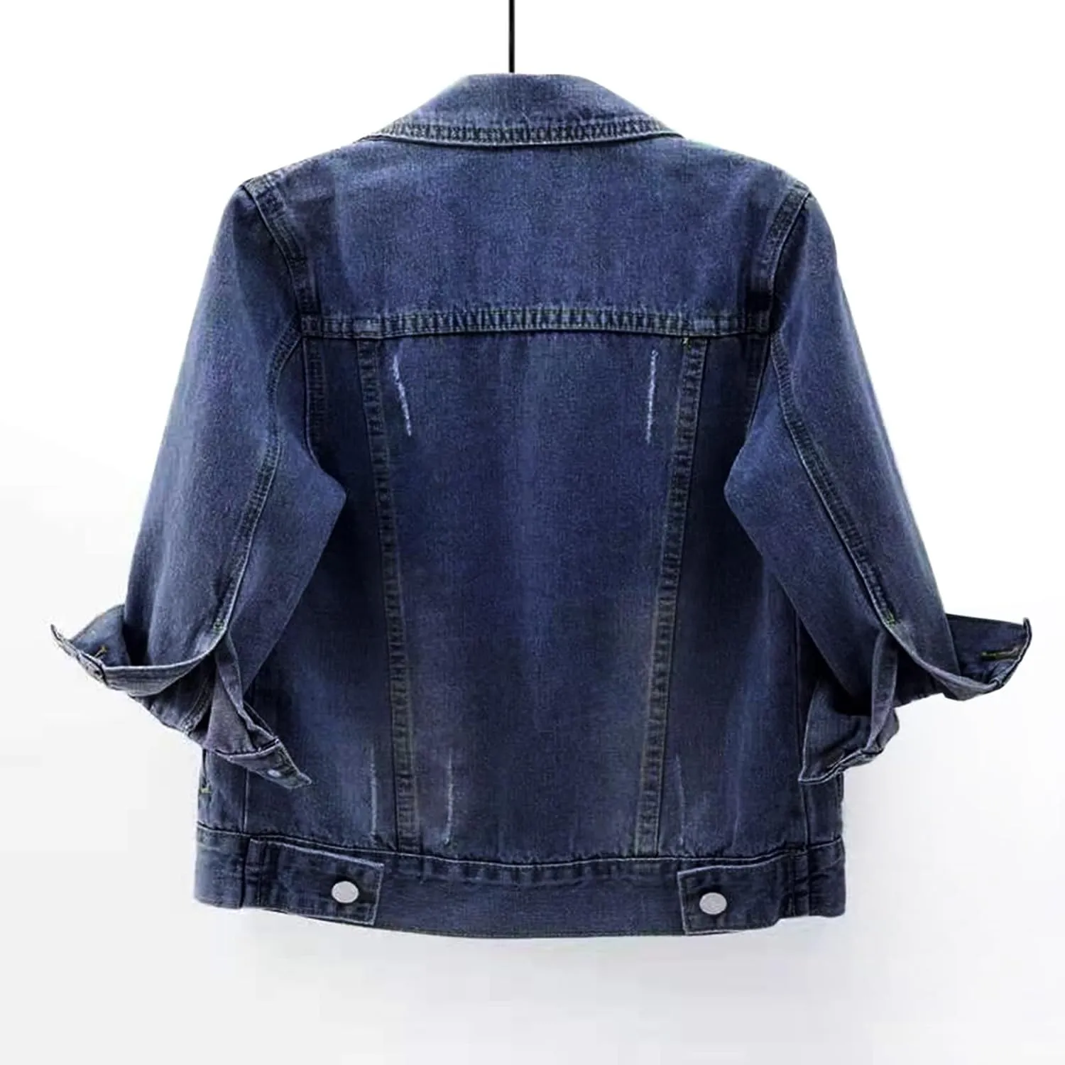 Women's Casual Denim Jacket Basic Button Down Denim Jean Jacket Boyfriend Denim Coat Cropped Denim Trucker Top