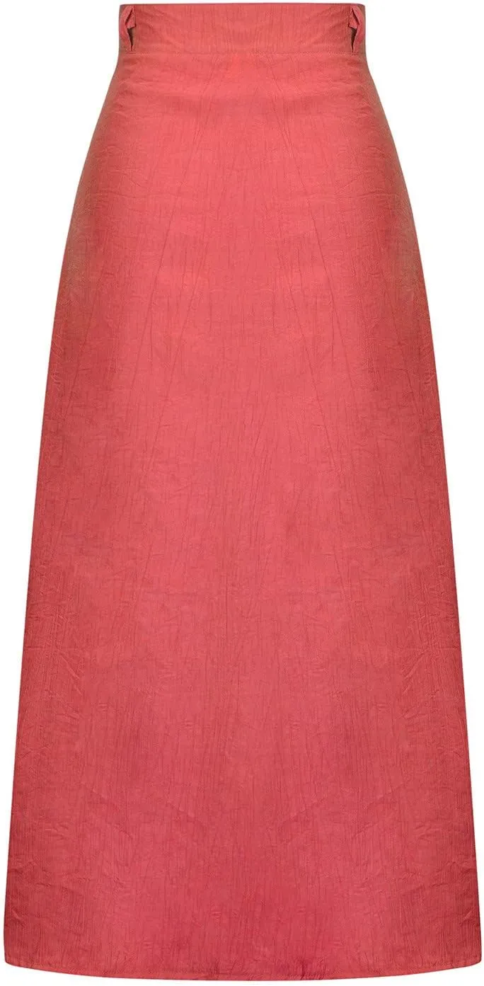 Womens Flowy Summer Skirts Button Front A Line Skirts High Rise Midi Beach Skirt Loose Fit Casual Skirts Cruise Wear
