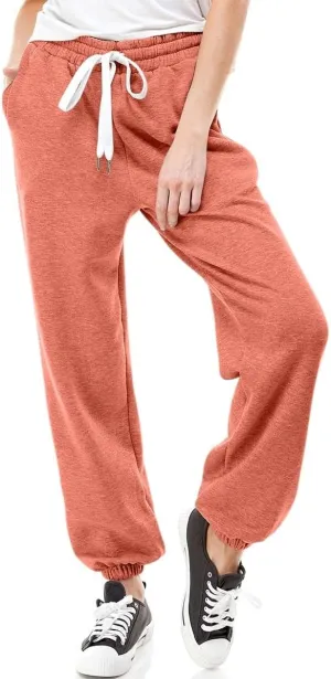 Women's High Waisted Sporty Gym Athletic Fit Jogger Sweatpants and Loose fit Lounge Trousers Plus Size Lounge Pant