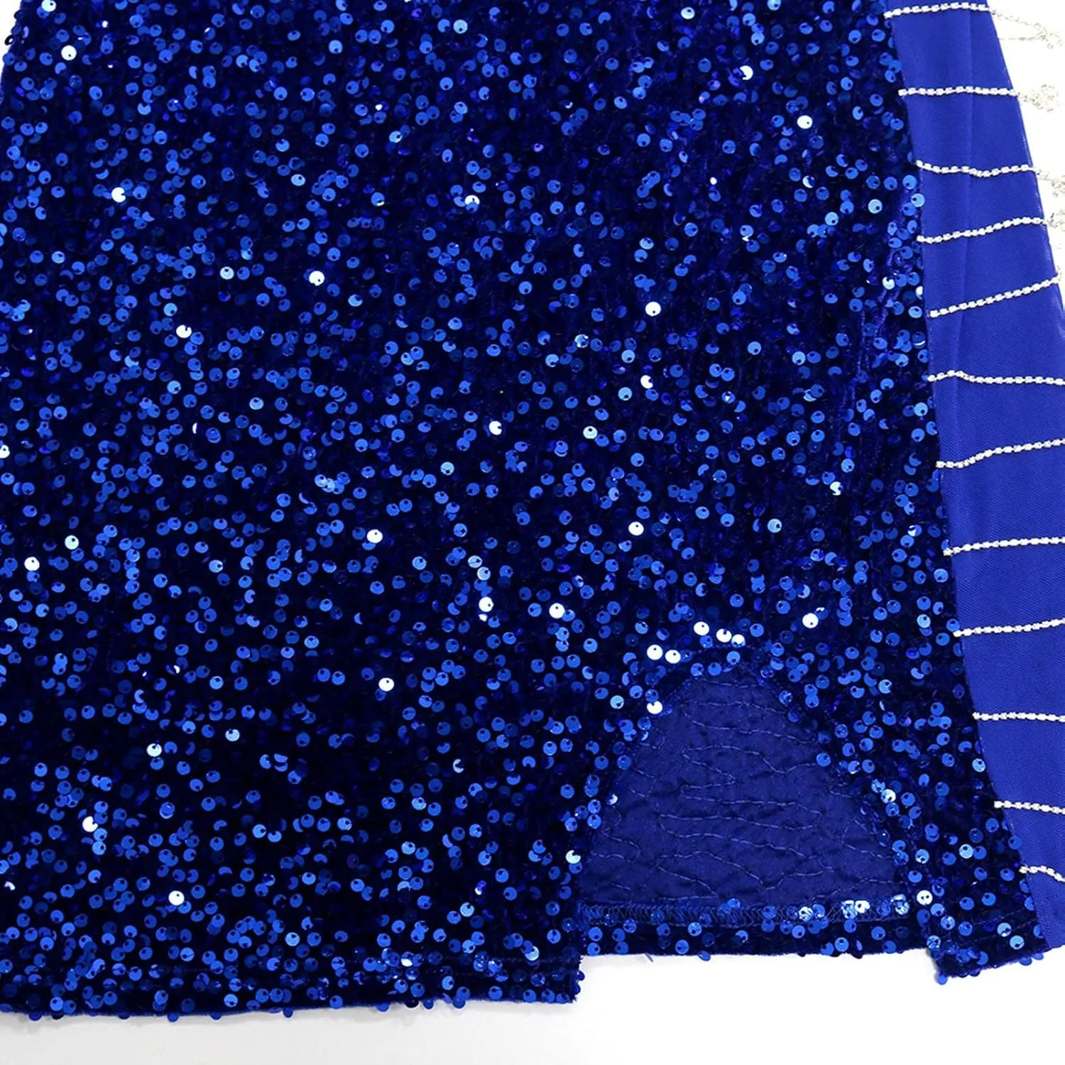 Womens Sequin Dress Sparkly One-Shoulder Bodycon Mini Dress Formal Sexy Split Cocktail Party Short Dresses