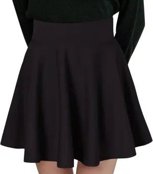 Womens Skirts Short Length with Slim Liner Stretchy High Elastic Waist Pleated Mini Shorts Skirts for Women