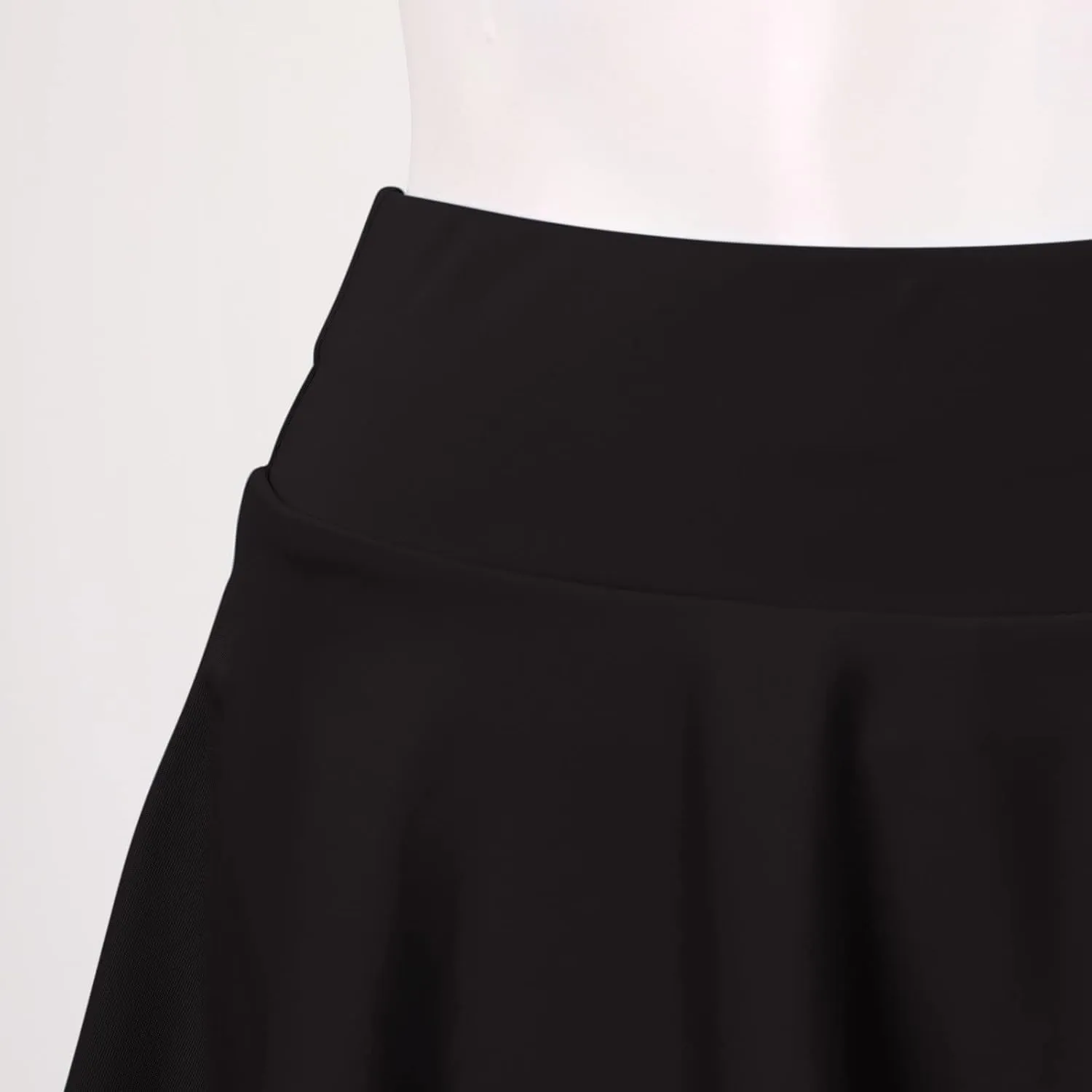 Womens Skirts Short Length with Slim Liner Stretchy High Elastic Waist Pleated Mini Shorts Skirts for Women