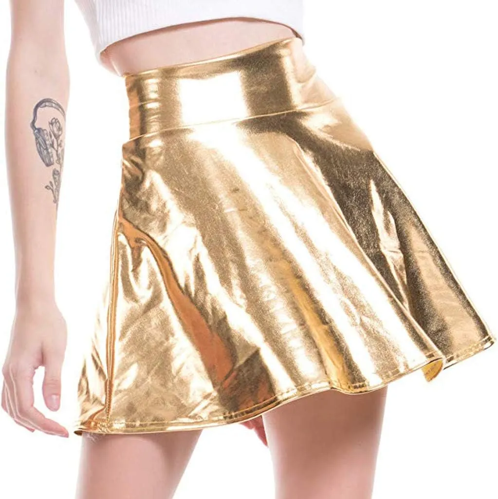 Womens Skirts Women's Casual Fashion Flared Pleated Sexy A-Line Mini Skirt Women's Athletic Skirts Tennis Bikini