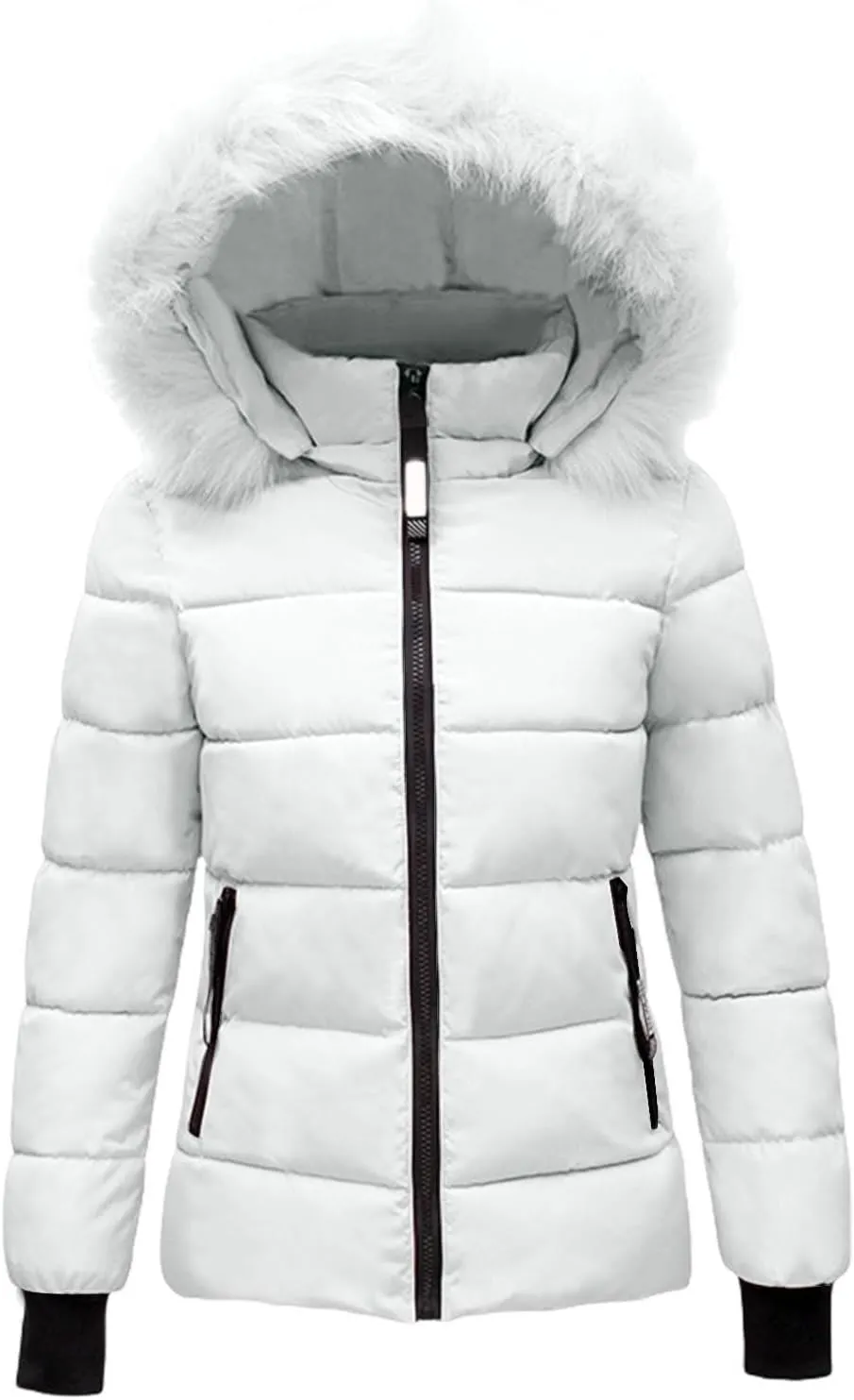Women's Winter Windproof Warm Down Coats Waterproof Thicken Hooded Fashions Puffer Jacket Plush Overcoat Outerwear