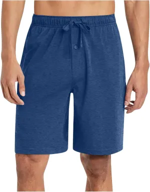 Xiaojmake Men's Pajama Shorts Button Soft Sleepwear PJs Bottoms Elastic Waistband Cotton Loungewear Plus Size Sleep Shorts