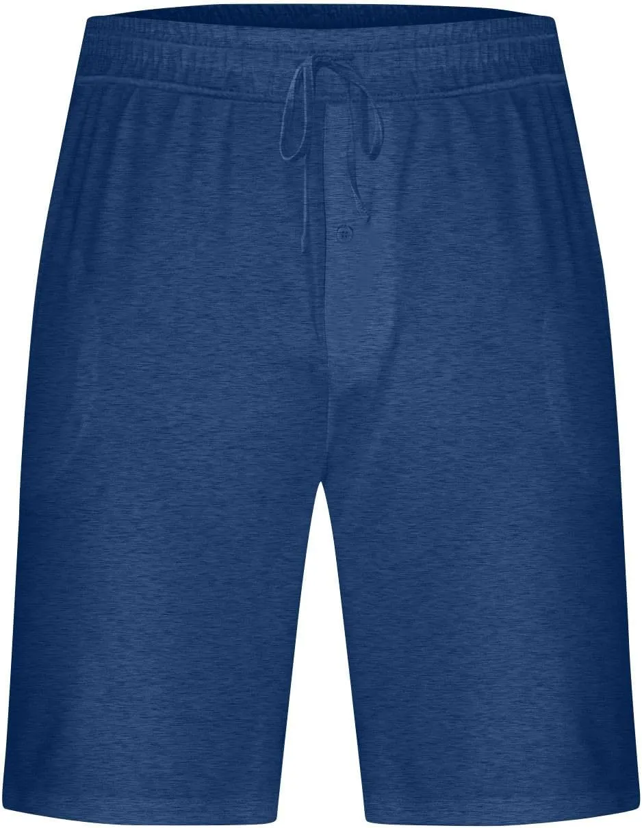 Xiaojmake Men's Pajama Shorts Button Soft Sleepwear PJs Bottoms Elastic Waistband Cotton Loungewear Plus Size Sleep Shorts