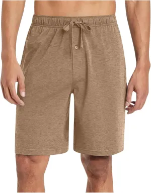Xiaojmake Men's Pajama Shorts Button Soft Sleepwear PJs Bottoms Elastic Waistband Cotton Loungewear Plus Size Sleep Shorts