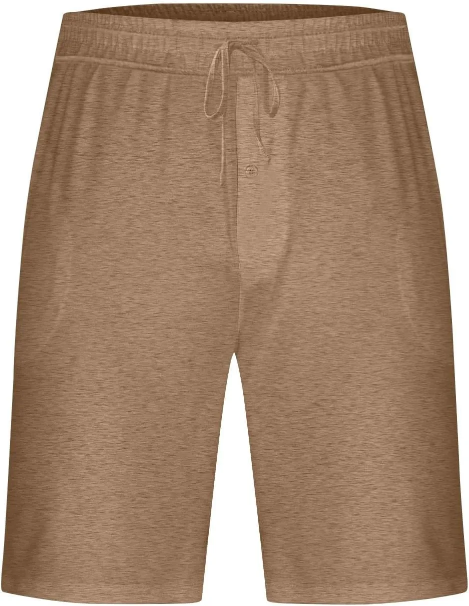 Xiaojmake Men's Pajama Shorts Button Soft Sleepwear PJs Bottoms Elastic Waistband Cotton Loungewear Plus Size Sleep Shorts